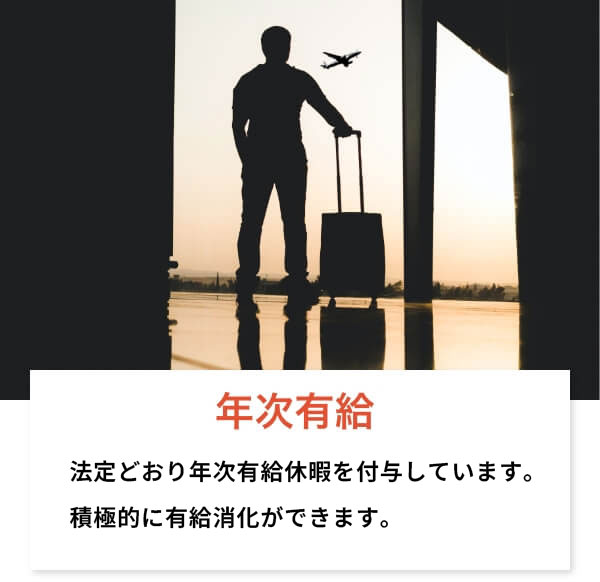 1年で10日の有給があります